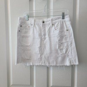 American Eagle White Denim Skirt